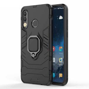 Keysion Huawei P30 Hoesje - Magnetisch Shockproof Case Cover Cas TPU Zwart + Kickstand