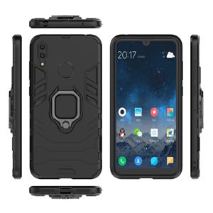 Keysion Huawei P20 Pro Hoesje - Magnetisch Shockproof Case Cover Cas TPU Zwart + Kickstand