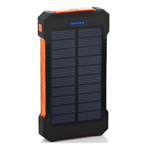 Stuff Certified Solar Charger 30.000mAh Externe Powerbank Zonnepaneel Noodaccu Batterij Oplader Zon Oranje