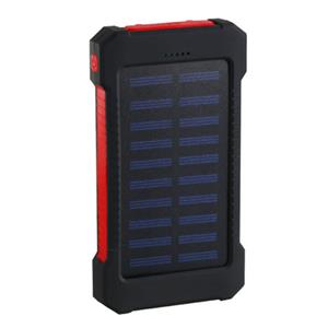 Stuff Certified Solar Charger 30.000mAh Externe Powerbank Zonnepaneel Noodaccu Batterij Oplader Zon Rood