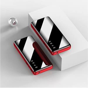 OLOEY 50.000mAh Powerbank met 2 Uitvoer/2 Invoer Poorten - Ingebouwde Zaklamp - Externe Noodaccu Batterij Oplader Charger Rood