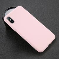 USLION iPhone 5S Ultraslim Silicone Hoesje TPU Case Cover Roze