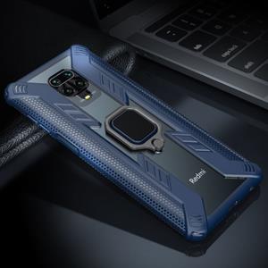 Keysion Xiaomi Redmi Note 7 Hoesje - Magnetisch Shockproof Case Cover Cas TPU Blauw + Kickstand