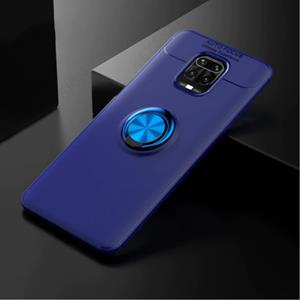 Keysion Xiaomi Redmi 7 Hoesje met Metalen Ring - Auto Focus Shockproof Case Cover Cas TPU Blauw + Kickstand