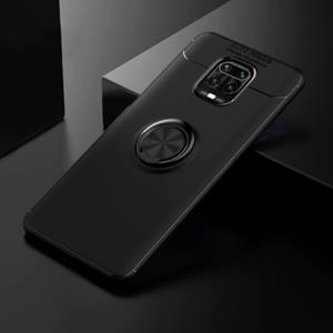 Keysion Xiaomi Redmi 8A Hoesje met Metalen Ring - Auto Focus Shockproof Case Cover Cas TPU Zwart + Kickstand