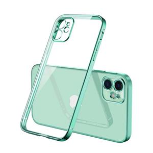 PUGB iPhone XS Hoesje Luxe Frame Bumper - Case Cover Silicone TPU Anti-Shock Lichtgroen