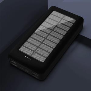 Stuff Certified Solar Powerbank met 4 Uitvoer/3 Invoer Poorten 80.000mAh - Ingebouwde Zaklamp - Externe Noodaccu Batterij Oplader Charger Zon Zwart