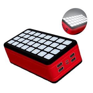 Stuff Certified 99.000mAh Powerbank met 4 Poorten - Ingebouwde Zaklamp - Externe Noodaccu Batterij Oplader Charger Rood