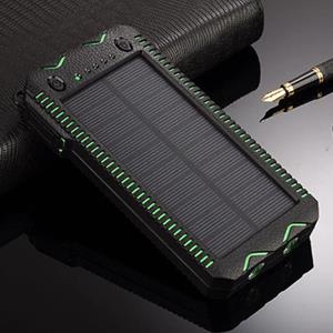 Stuff Certified Solar Powerbank met 2 Poorten 80.000mAh - Ingebouwde Zaklamp en Aansteker - Externe Noodaccu Batterij Oplader Charger Zon Groen