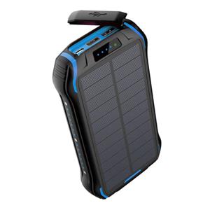 Stuff Certified Solar Powerbank met 3 Poorten 26.800mAh - Ingebouwde Zaklamp - Externe Noodaccu Batterij Oplader Charger Zon Blauw