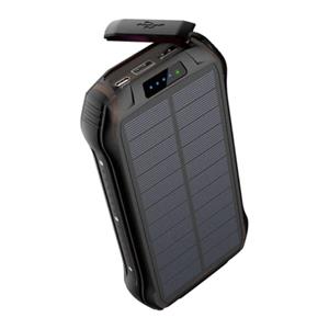 Stuff Certified Solar Powerbank met 3 Poorten 26.800mAh - Ingebouwde Zaklamp - Externe Noodaccu Batterij Oplader Charger Zon Zwart