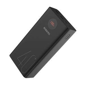 Romoss Zeus 40.000mAh Powerbank met 4 Poorten - LED Display Externe Noodaccu Batterij Oplader Charger Zwart