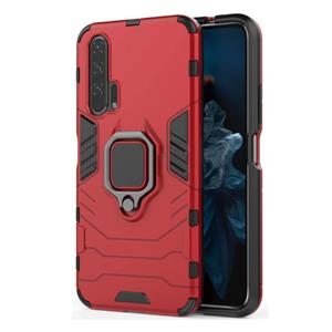 Keysion Huawei Honor 8X Hoesje - Magnetisch Shockproof Case Cover Cas TPU Rood + Kickstand