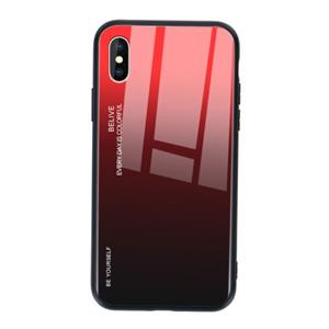 Stuff Certified Xiaomi Redmi 9 Gradient Hoesje - TPU en 9H Glas - Shockproof Glossy Case Cover Cas Rood