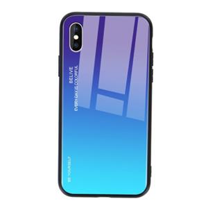 Stuff Certified Xiaomi Redmi 9 Gradient Hoesje - TPU en 9H Glas - Shockproof Glossy Case Cover Cas Blauw