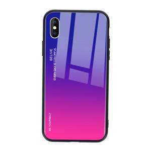 Stuff Certified Xiaomi Redmi 9 Gradient Hoesje - TPU en 9H Glas - Shockproof Glossy Case Cover Cas Paars