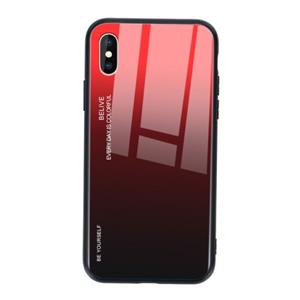 Stuff Certified Xiaomi Redmi Note 8 Pro Gradient Hoesje - TPU en 9H Glas - Shockproof Glossy Case Cover Cas Rood