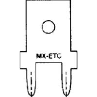 Molex 197054301 Platte stekker (male) Insteekbreedte: 6.35 mm Insteekdikte: 0.81 mm 1 stuk(s) Bag