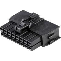 Molex 1053081216 Nano-Fit Receptacle Housing, TPA Capable, 2.50mm Pitch, Dual Row, 16 Circuits, Blac