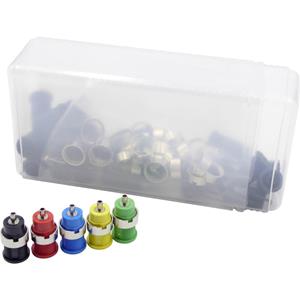 Schnepp 354 000055 Sicherheits-Laborbuchse Schwarz, Rot, Blau, Grau, Gelb 24St.