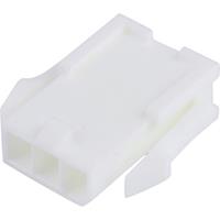 Molex 39014033 Mini-Fit Jr. Plug Housing, Single Row, 3 Circuits, UL 94V-0, with Panel Mounting Ears, Natural