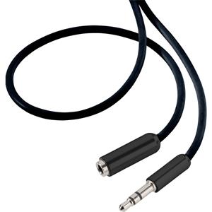 speakaprofessional SpeaKa Professional SP-7870688 Jackplug Audio Verlengkabel [1x Jackplug male 3.5 mm - 1x Jackplug female 3.5 mm] 1.00 m Zwart SuperSoft-mantel