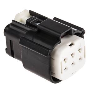 Molex 194180011 MX150L 6 Circuit Receptacle for 18-22 AWG Wire, with CPA, Black