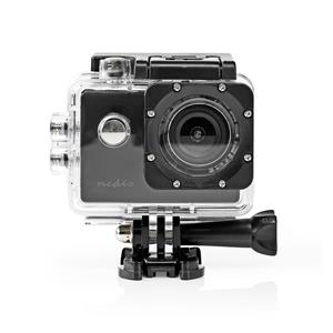 Nedis Action Cam | 1080p@30fps | 12 MPixel | Waterbestendig tot: 30.0 m | 90 min | Mounts inbegrepen | Zwa