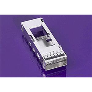 Molex 747500021 QSFP+ Cage Assembly with Open Top, 2 Rear Legs, Spring Fingers, with Press-Fit Pins