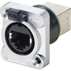 TRU COMPONENTS RJ45 dataconnector TC-9554640 Bus, recht Aantal polen 8P8C Nikkel 1 stuk(s)