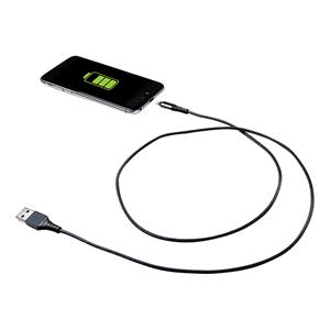 Usb-lightning Kabel Nylon, Zwart - Celly