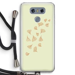 CaseCompany Falling Leaves: LG G6 Transparant Hoesje met koord