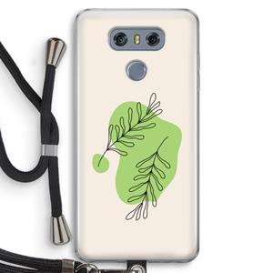 CaseCompany Beleaf in you: LG G6 Transparant Hoesje met koord