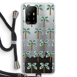 CaseCompany Paradise: Oppo A94 5G Transparant Hoesje met koord