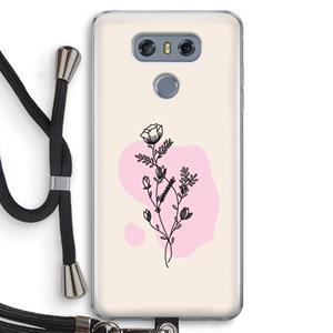 Roses are red: LG G6 Transparant Hoesje met koord