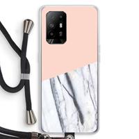 A touch of peach: Oppo A94 5G Transparant Hoesje met koord