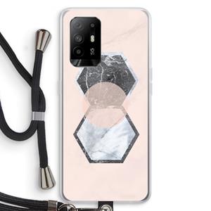 CaseCompany Creatieve toets: Oppo A94 5G Transparant Hoesje met koord