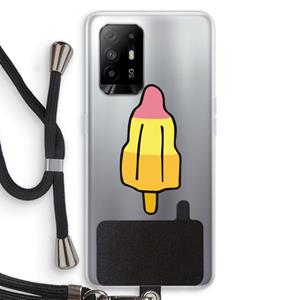CaseCompany Raketijsje: Oppo A94 5G Transparant Hoesje met koord