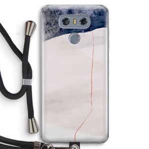 CaseCompany Stone White: LG G6 Transparant Hoesje met koord