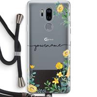 Gele bloemen: LG G7 Thinq Transparant Hoesje met koord