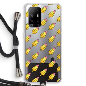 CaseCompany Waterijsjes: Oppo A94 5G Transparant Hoesje met koord