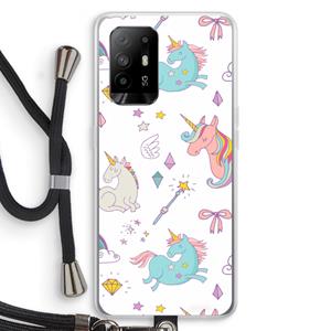 CaseCompany Fantasiewereld: Oppo A94 5G Transparant Hoesje met koord