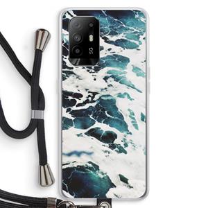 CaseCompany Golven: Oppo A94 5G Transparant Hoesje met koord