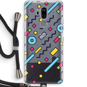 CaseCompany 8-bit N°8: LG G7 Thinq Transparant Hoesje met koord