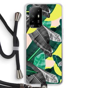 CaseCompany Fantasie jungle: Oppo A94 5G Transparant Hoesje met koord
