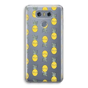 CaseCompany Ananas: LG G6 Transparant Hoesje