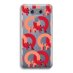 CaseCompany Dogs: LG G6 Transparant Hoesje