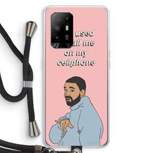 CaseCompany Hotline bling: Oppo A94 5G Transparant Hoesje met koord