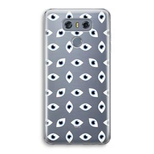 CaseCompany Eyes pattern: LG G6 Transparant Hoesje