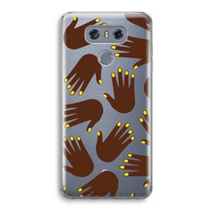 CaseCompany Hands dark: LG G6 Transparant Hoesje